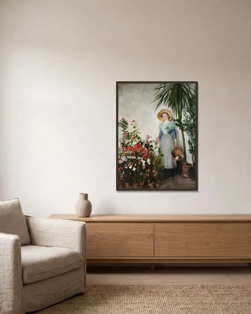 Im Orangenhaus von Olga Boznanska gerahmt an einer Wand