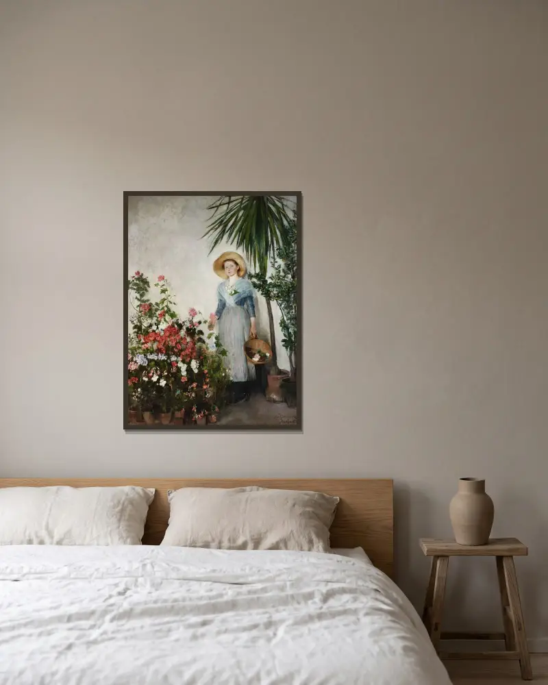 Im Orangenhaus von Olga Boznanska gerahmt an einer Wand