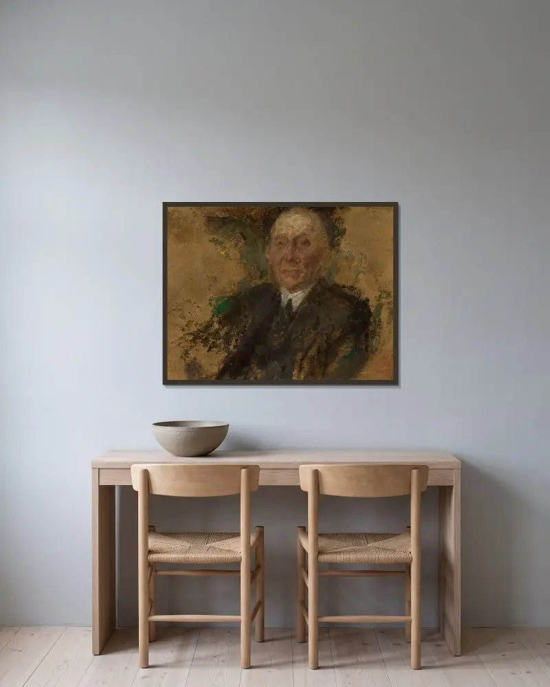 Porträt eines alten Mannes von Olga Boznanska gerahmt an einer Wand