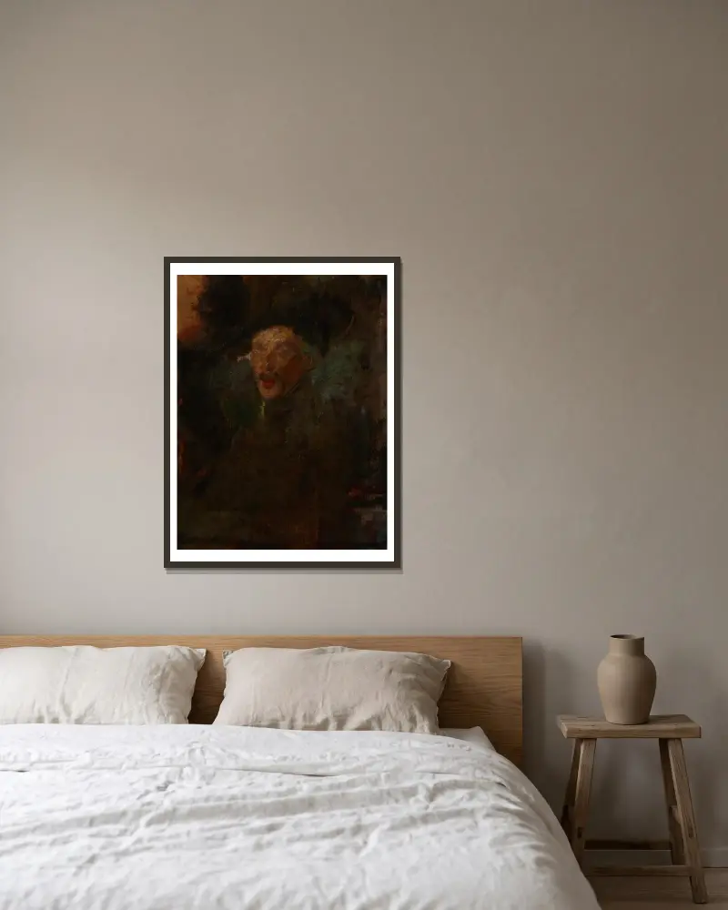 Portrait of Architect Franciszek Mączyński av Olga Boznanska inramad på en vägg