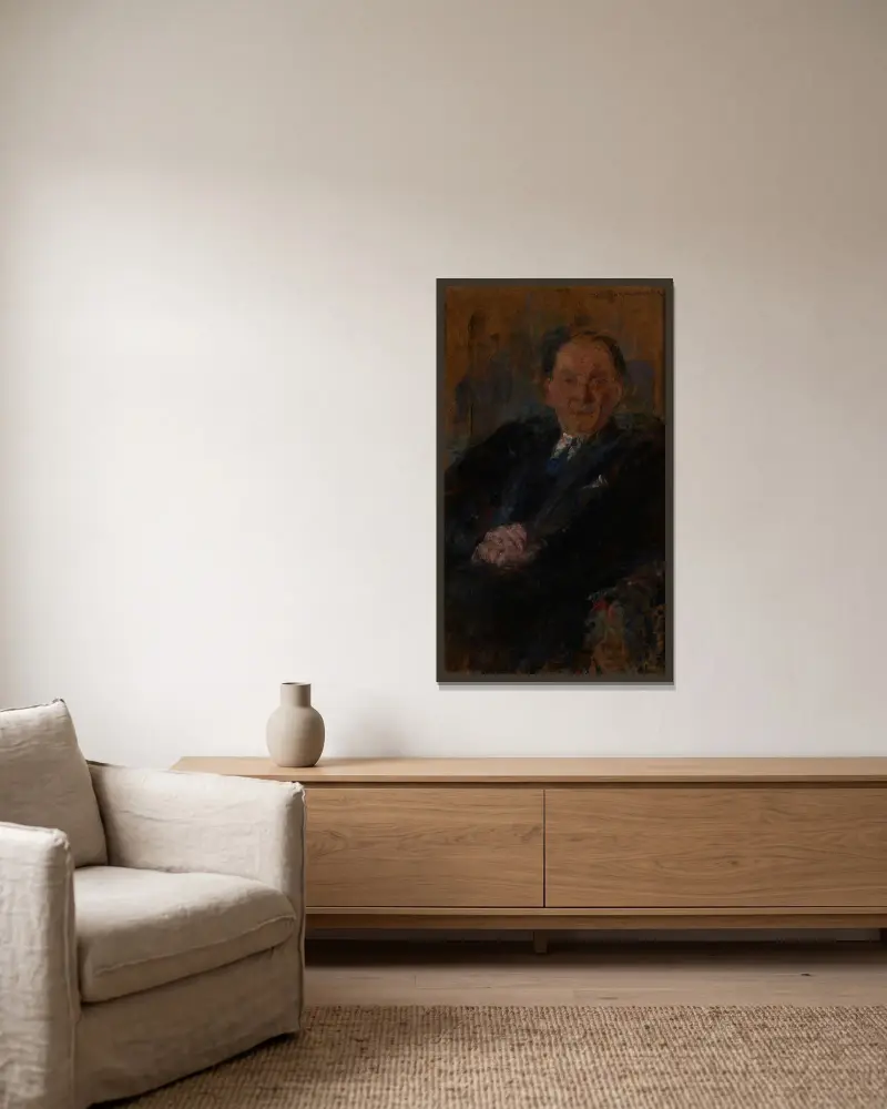 Porträt von Jan Rubczak von Olga Boznanska gerahmt an einer Wand