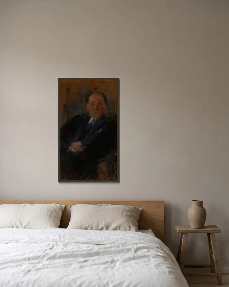 Porträt von Jan Rubczak von Olga Boznanska gerahmt an einer Wand