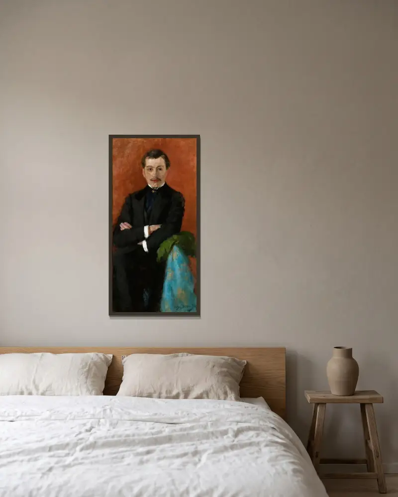 Porträt von Józef Czajkowski, 1892 von Olga Boznanska gerahmt an einer Wand