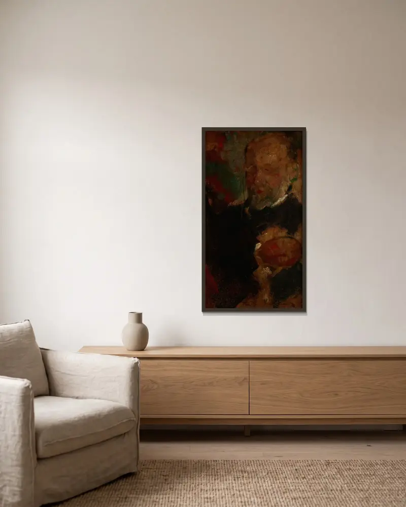 Porträt des Professors Jerzy Mycielski von Olga Boznanska gerahmt an einer Wand