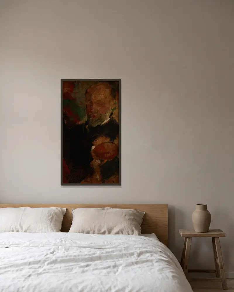 Porträt des Professors Jerzy Mycielski von Olga Boznanska gerahmt an einer Wand