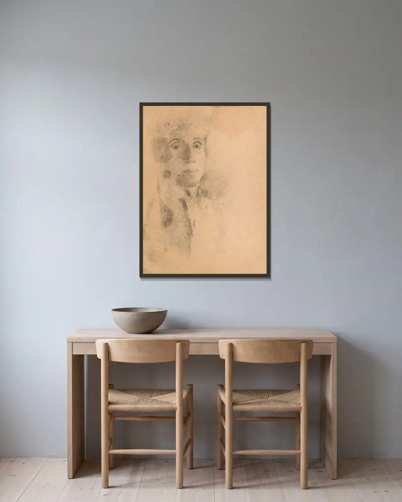 Selbstporträt, 1910 – Nr. 1 von Olga Boznanska gerahmt an einer Wand
