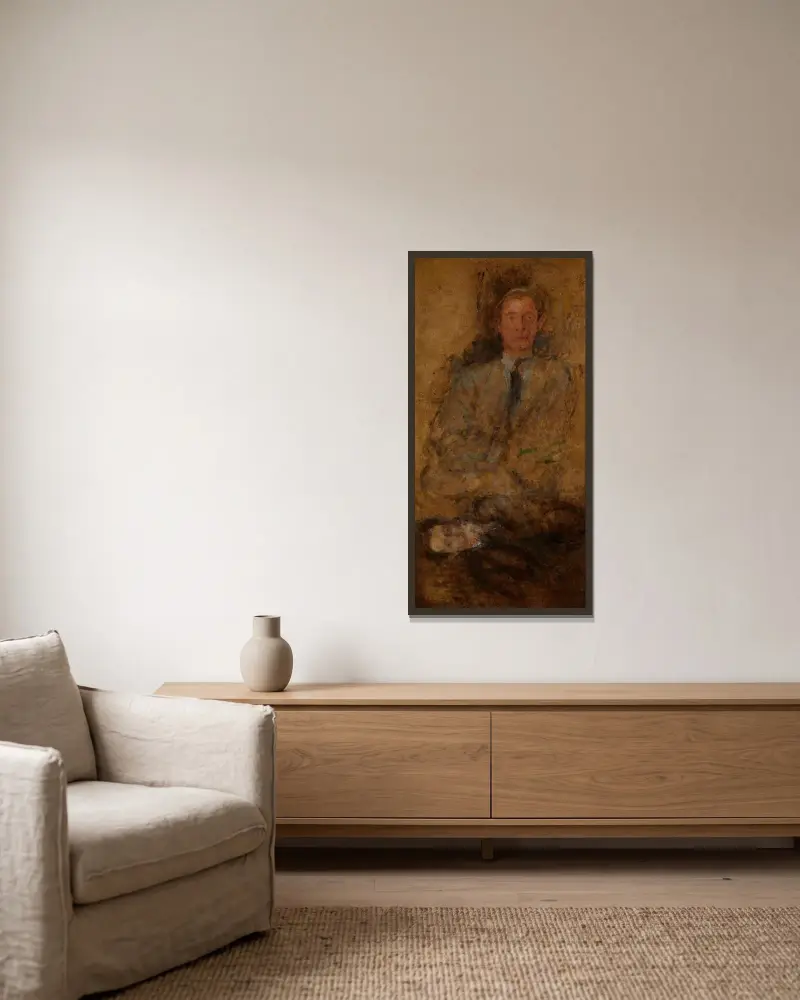 Skizzen von Figuren von Olga Boznanska gerahmt an einer Wand