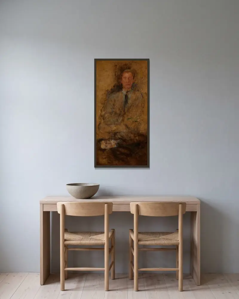 Skizzen von Figuren von Olga Boznanska gerahmt an einer Wand