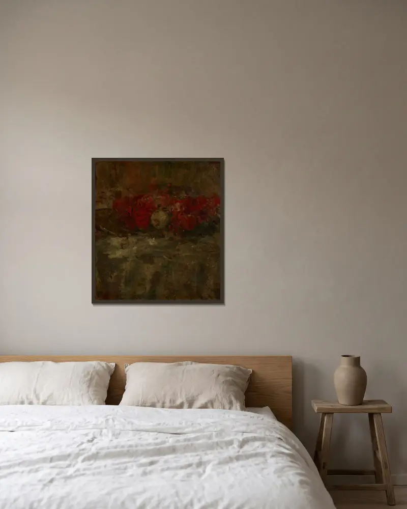 Stilleben, 1920 – Nr. 1 von Olga Boznanska gerahmt an einer Wand