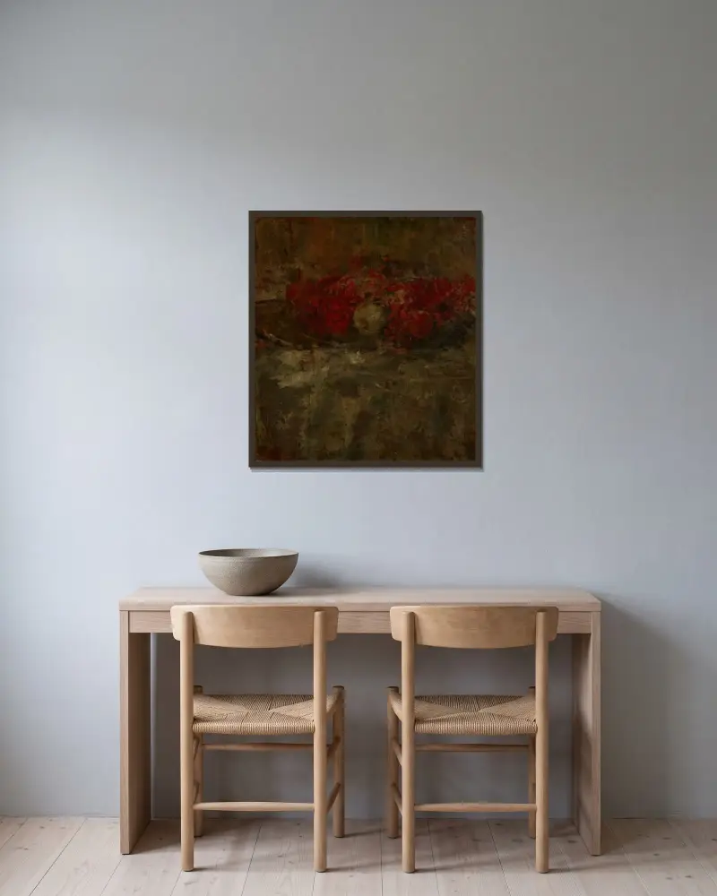 Stilleben, 1920 – Nr. 1 von Olga Boznanska gerahmt an einer Wand