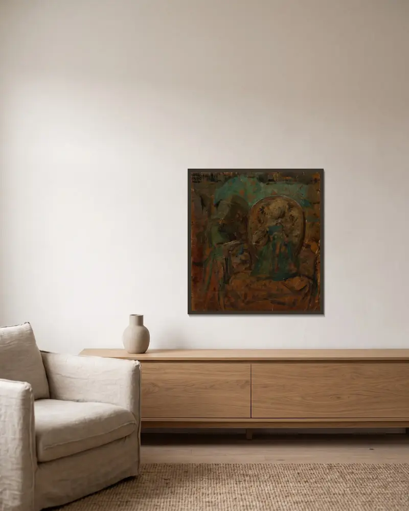 Stillleben, 1920 – Nr. 1 von Olga Boznanska gerahmt an einer Wand