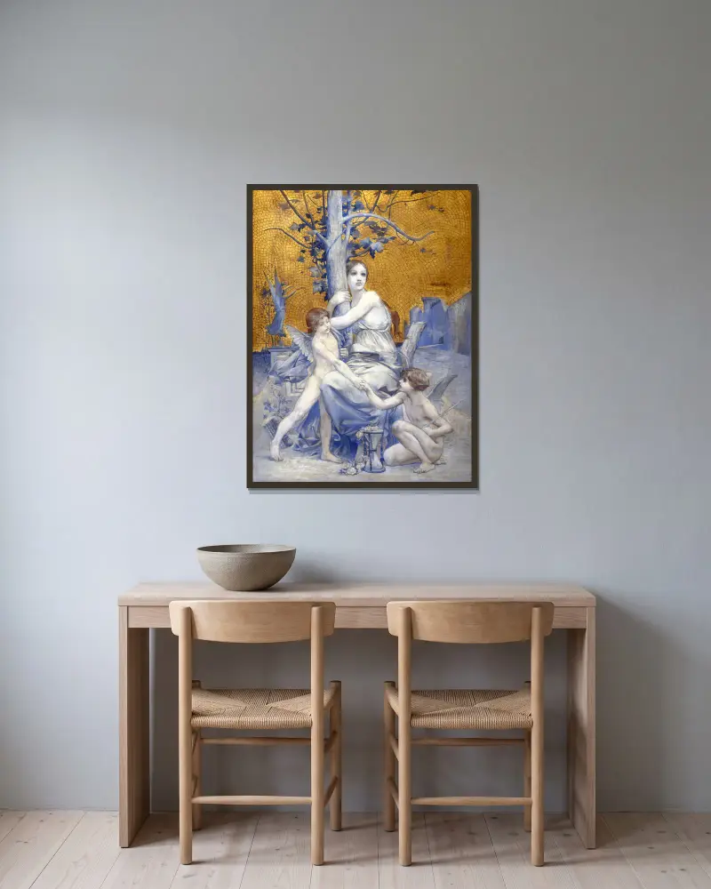 Allegorie der Zeit von Luc-Olivier Merson gerahmt an einer Wand