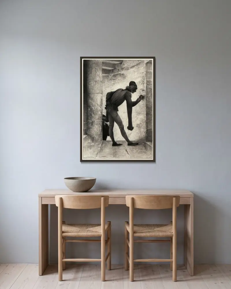 Mach dich zum Gauner von Luc-Olivier Merson gerahmt an einer Wand