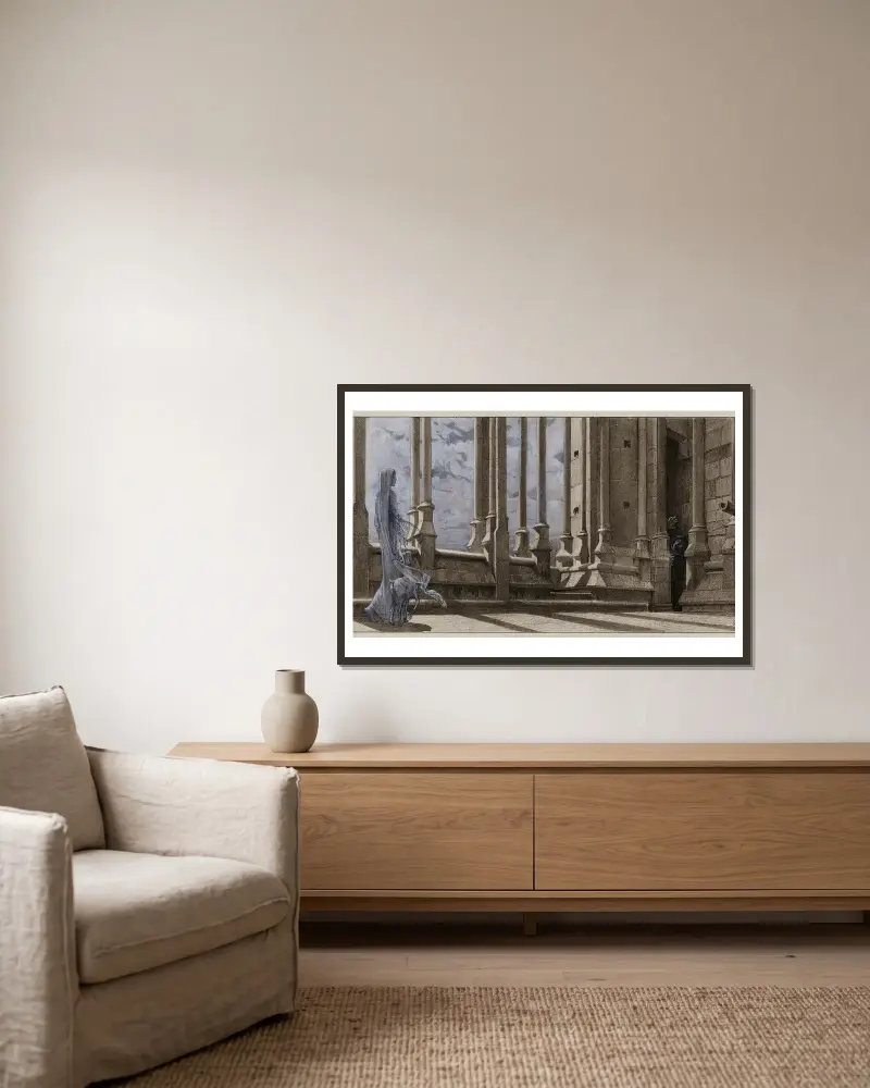 Fieber von Luc-Olivier Merson gerahmt an einer Wand
