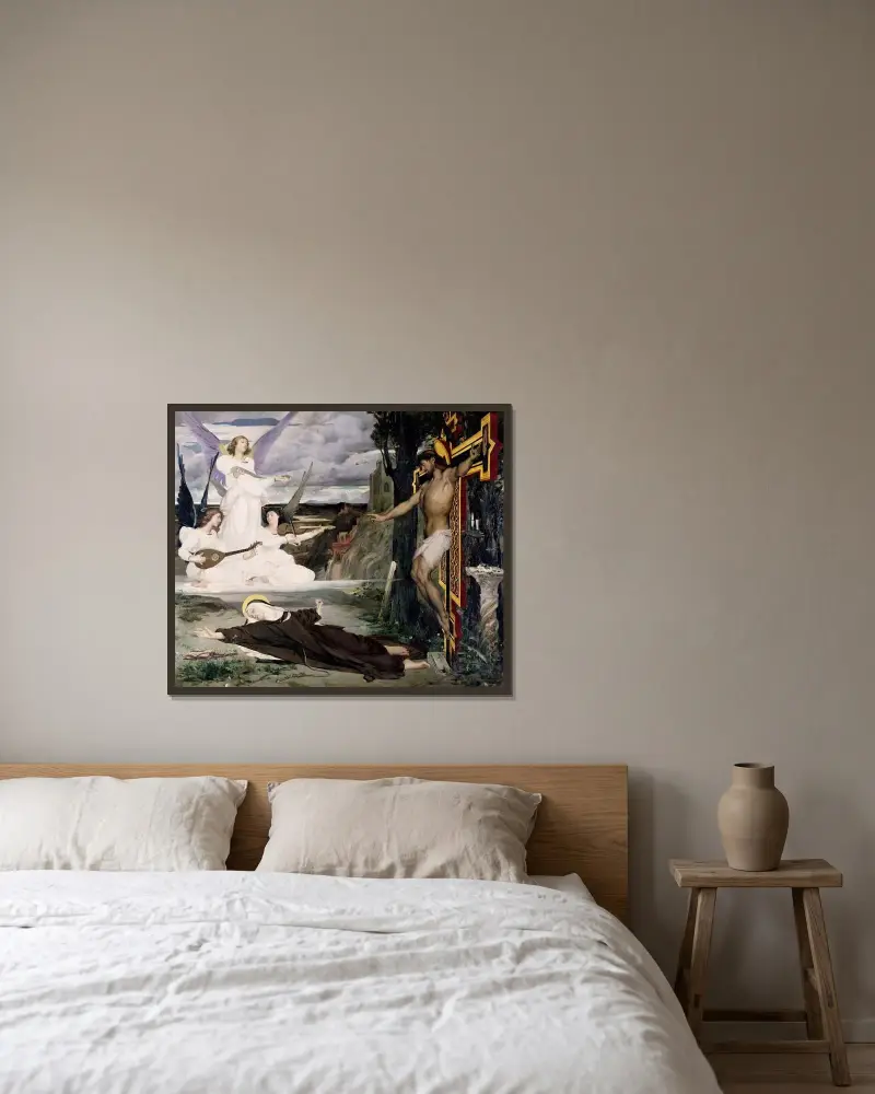 Die Vision von Luc-Olivier Merson gerahmt an einer Wand