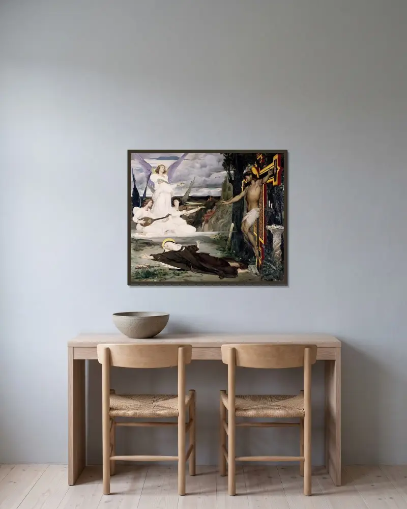 Die Vision von Luc-Olivier Merson gerahmt an einer Wand