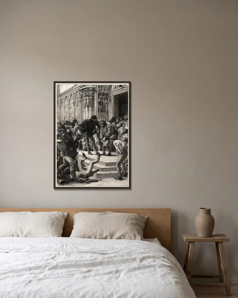 Quasimodo, 1889 – nr 3, Luc-Olivier Merson w ramie na ścianie