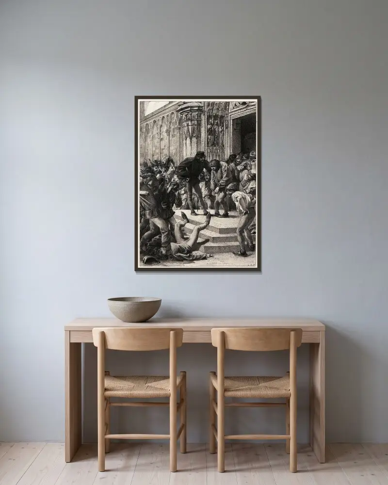 Quasimodo, 1889 – nr 3, Luc-Olivier Merson w ramie na ścianie
