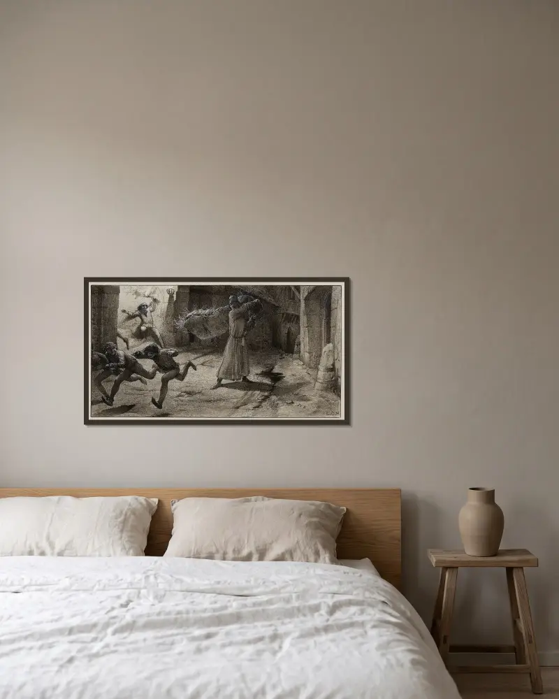 Suite des inconvénients, 1889 – Nr. 2 von Luc-Olivier Merson gerahmt an einer Wand