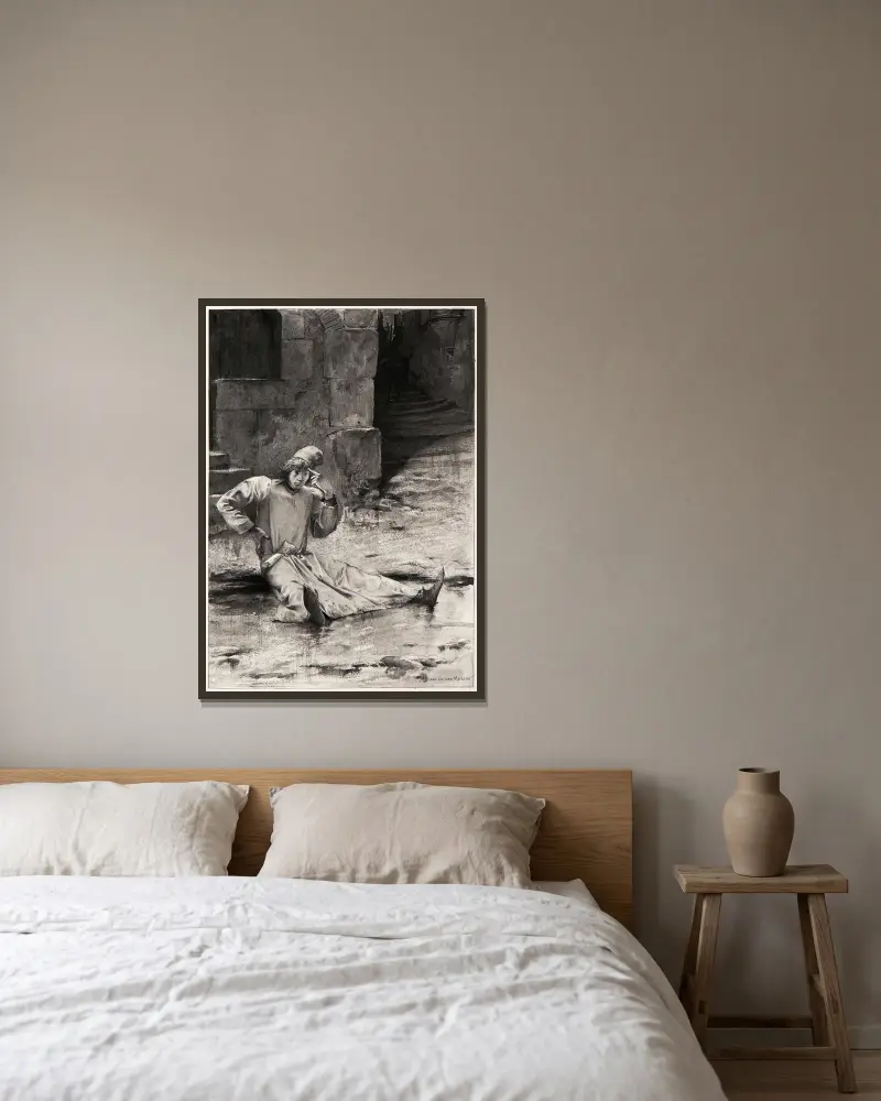 Suite des inconvénients von Luc-Olivier Merson gerahmt an einer Wand