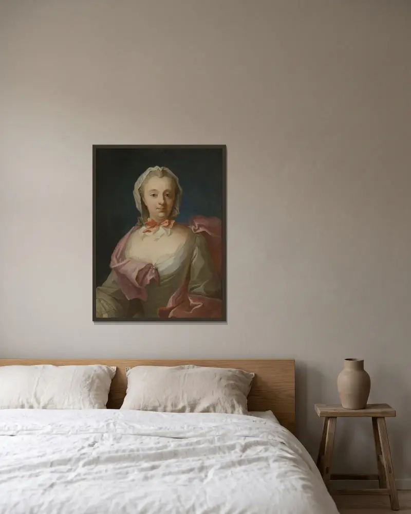 Fredrika Wrangel af Lindeberg av Olof Arenius inramad på en vägg