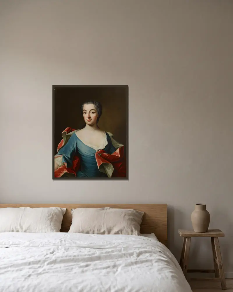 Maria Juliana Bedoire av Olof Arenius inramad på en vägg
