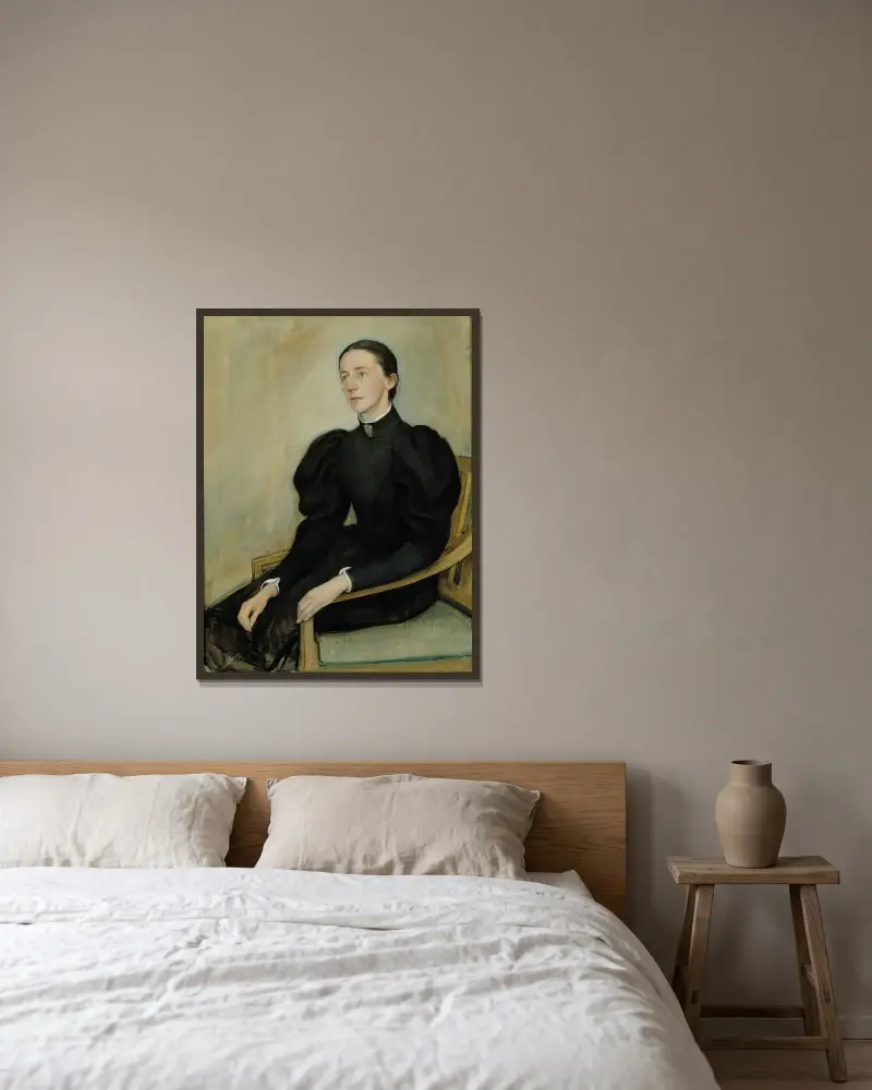 Portrait Of Mathilda Wrede av Olof Arenius inramad på en vägg