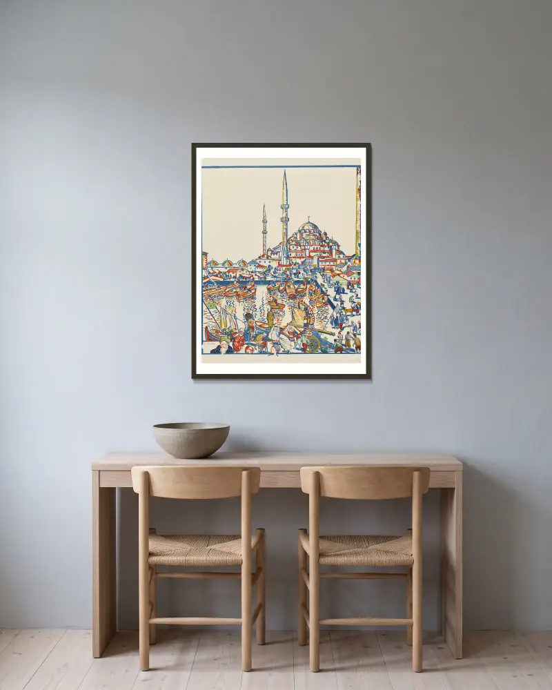 Konstantinopel (mit Hagia Sophia) von Oskar Laske gerahmt an einer Wand