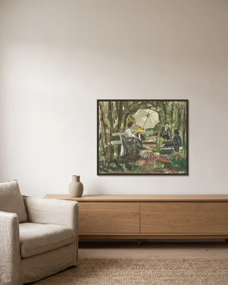 Pameth von Oskar Laske gerahmt an einer Wand