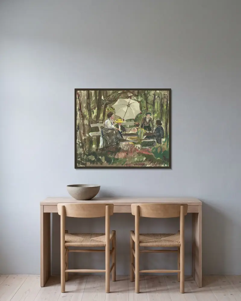 Pameth von Oskar Laske gerahmt an einer Wand