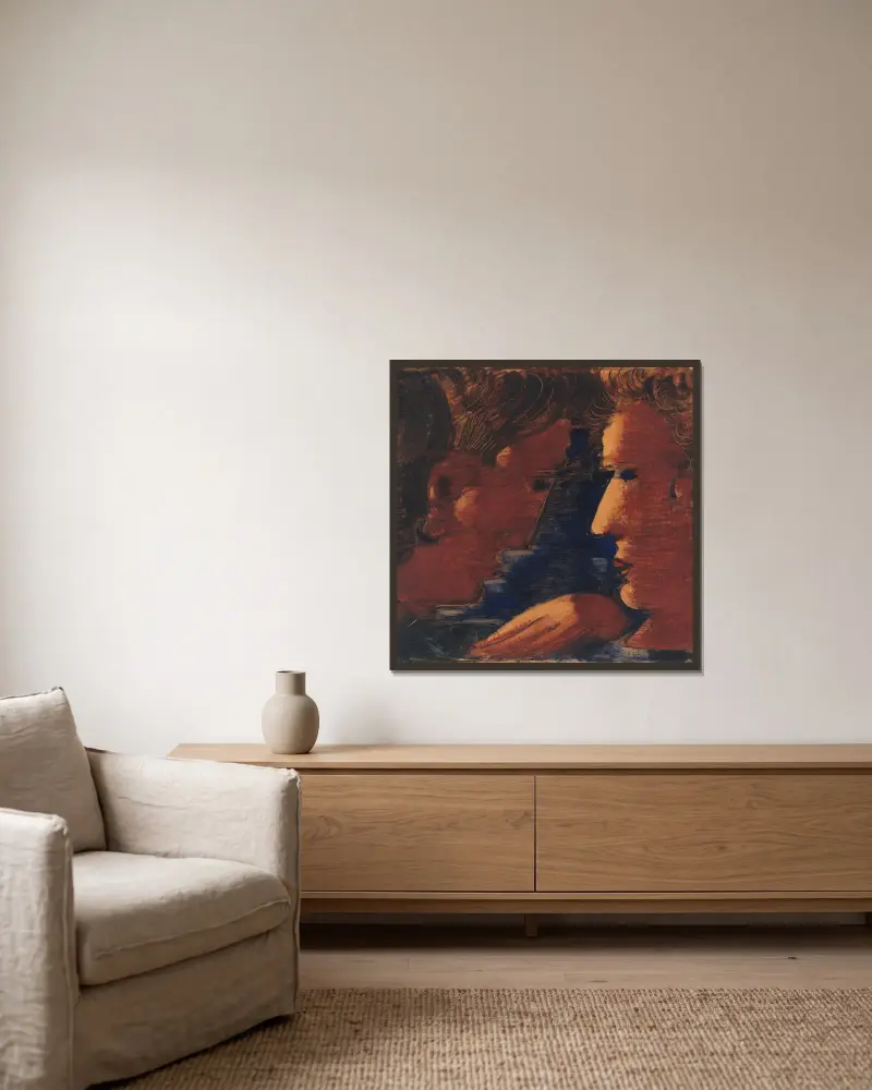 Gespräch (Rozhovor), Oskar Schlemmer v rámu na stěně
