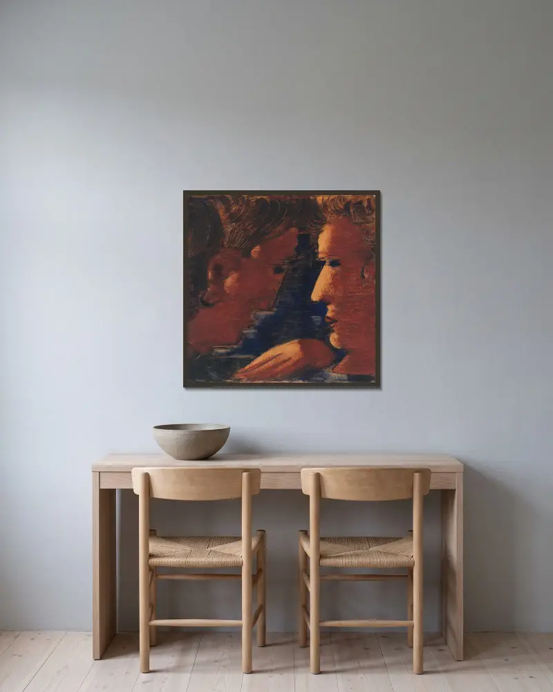 Gespräch (Rozhovor), Oskar Schlemmer v rámu na stěně