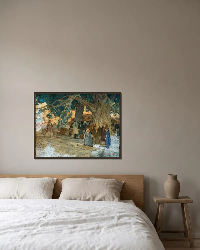 Er heilte die Kranken von Henry Ossawa Tanner gerahmt an einer Wand