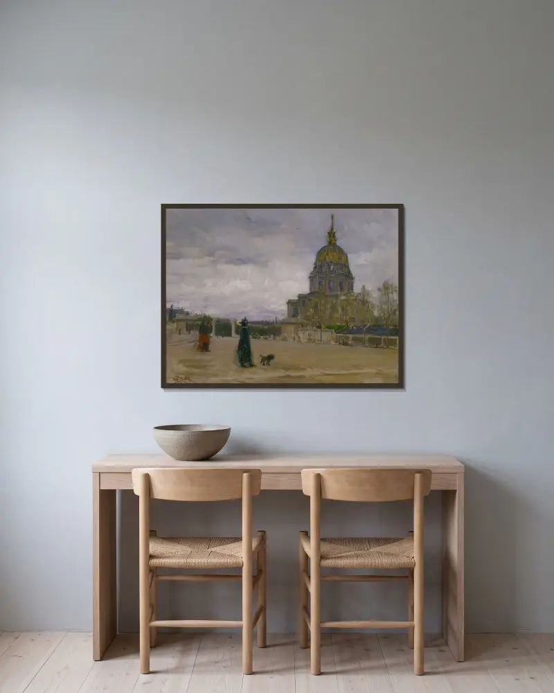Les Invalides, Paris von Henry Ossawa Tanner gerahmt an einer Wand