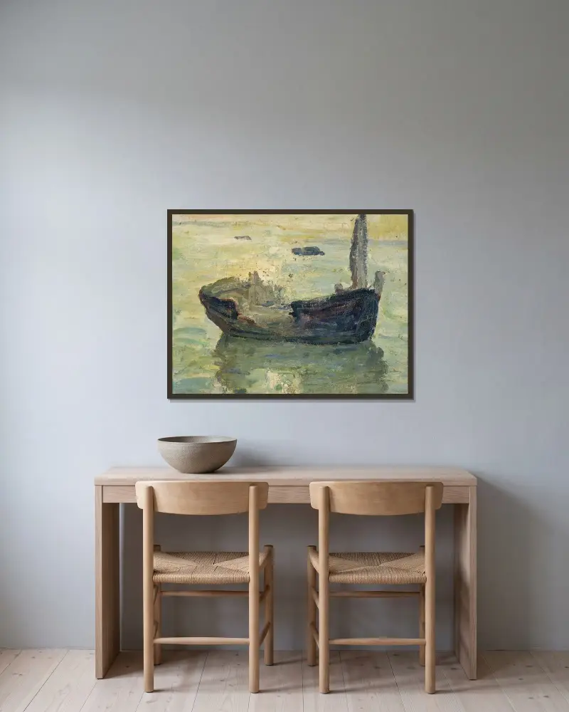 Vraket av Henry Ossawa Tanner inramad på en vägg