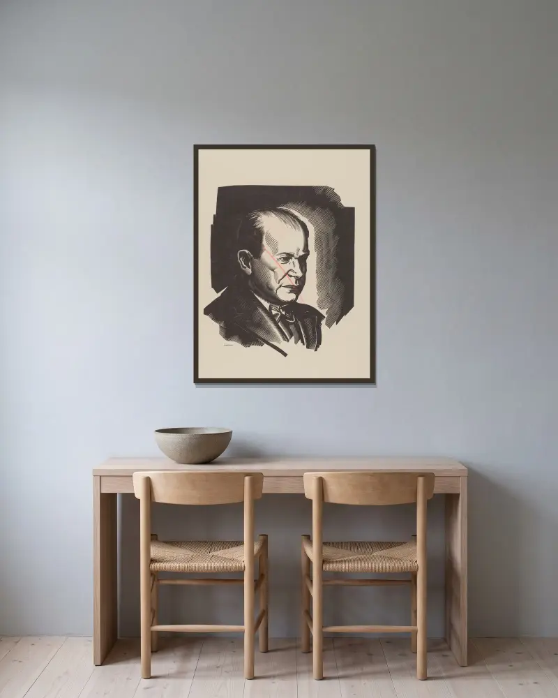 Okładka książki Był człowiek, co się Shakespeare zwał Konrada Haemmerlinga., 1939 – nr 1 av Stanisław Ostoja-Chrostowski inramad på en vägg