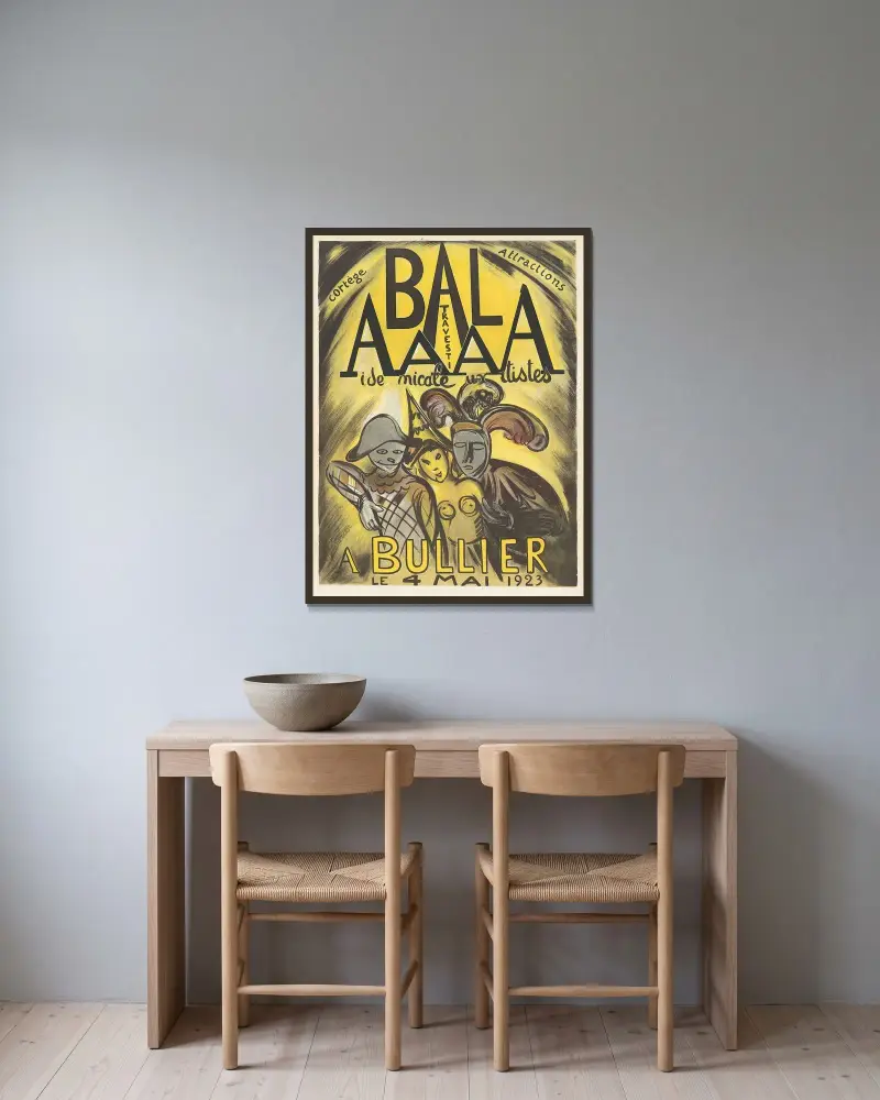 Bal AAAA av Emile Othon Friesz inramad på en vägg