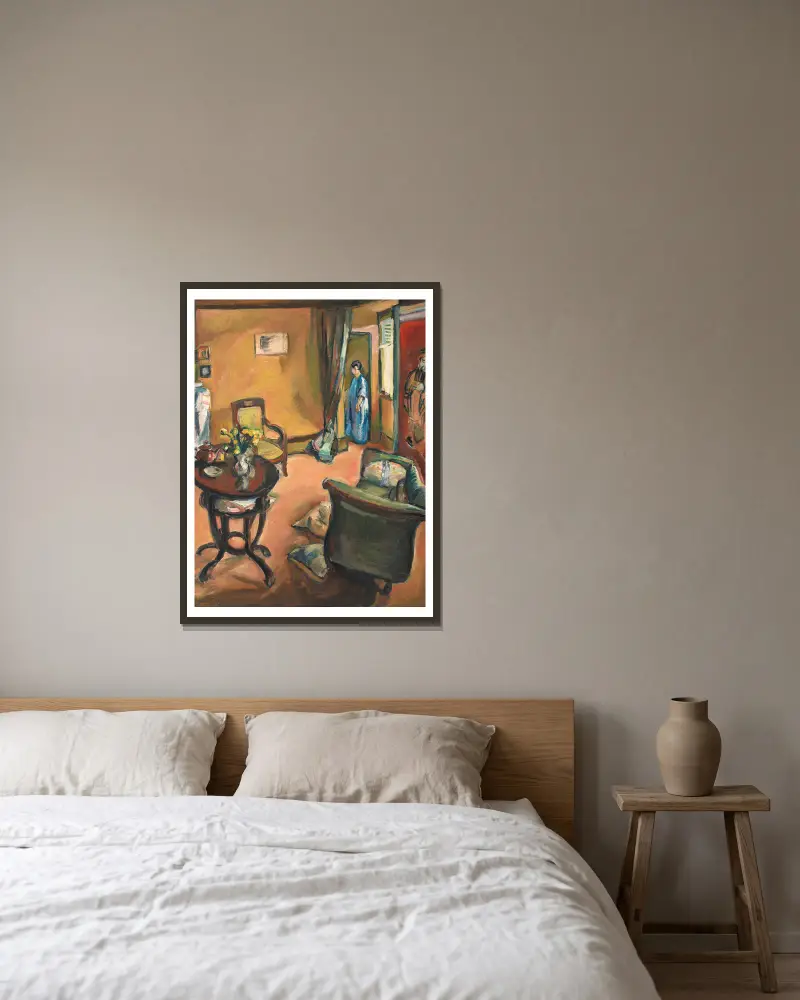 Interiér, Emile Othon Friesz v rámu na stěně