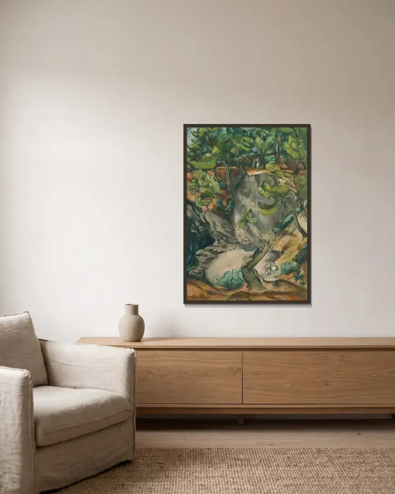 Viken vid Toulon av Emile Othon Friesz inramad på en vägg