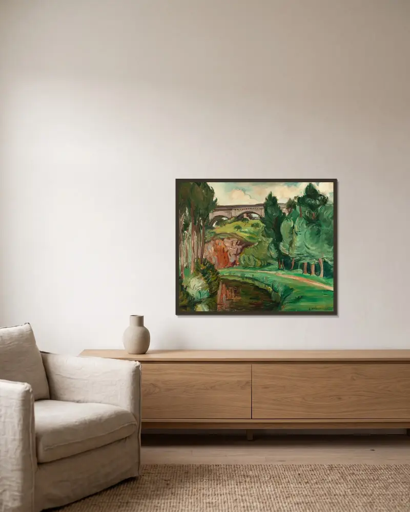 La Rance av Emile Othon Friesz inramad på en vägg