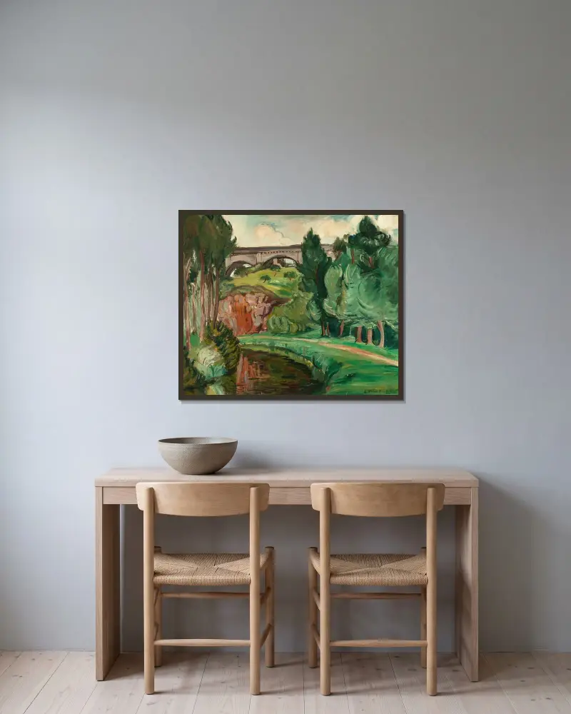 La Rance av Emile Othon Friesz inramad på en vägg