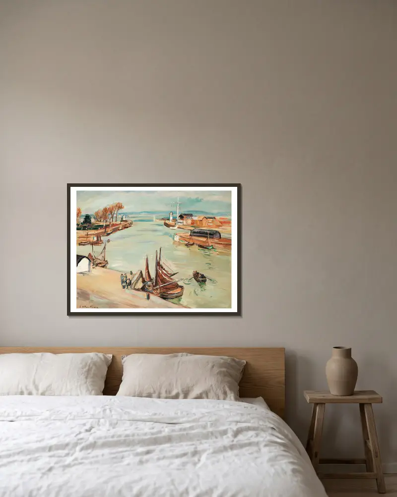 Le port de Honfleur – nr 2 av Emile Othon Friesz inramad på en vägg