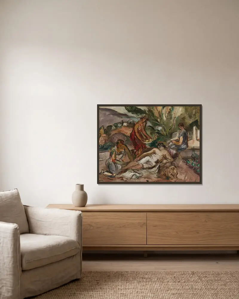 Kąpiące się kobiety, Emile Othon Friesz w ramie na ścianie
