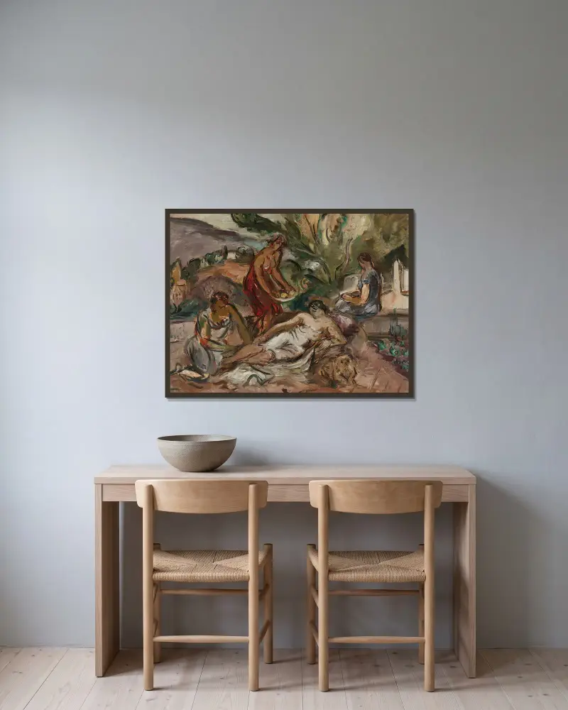 Kąpiące się kobiety, Emile Othon Friesz w ramie na ścianie