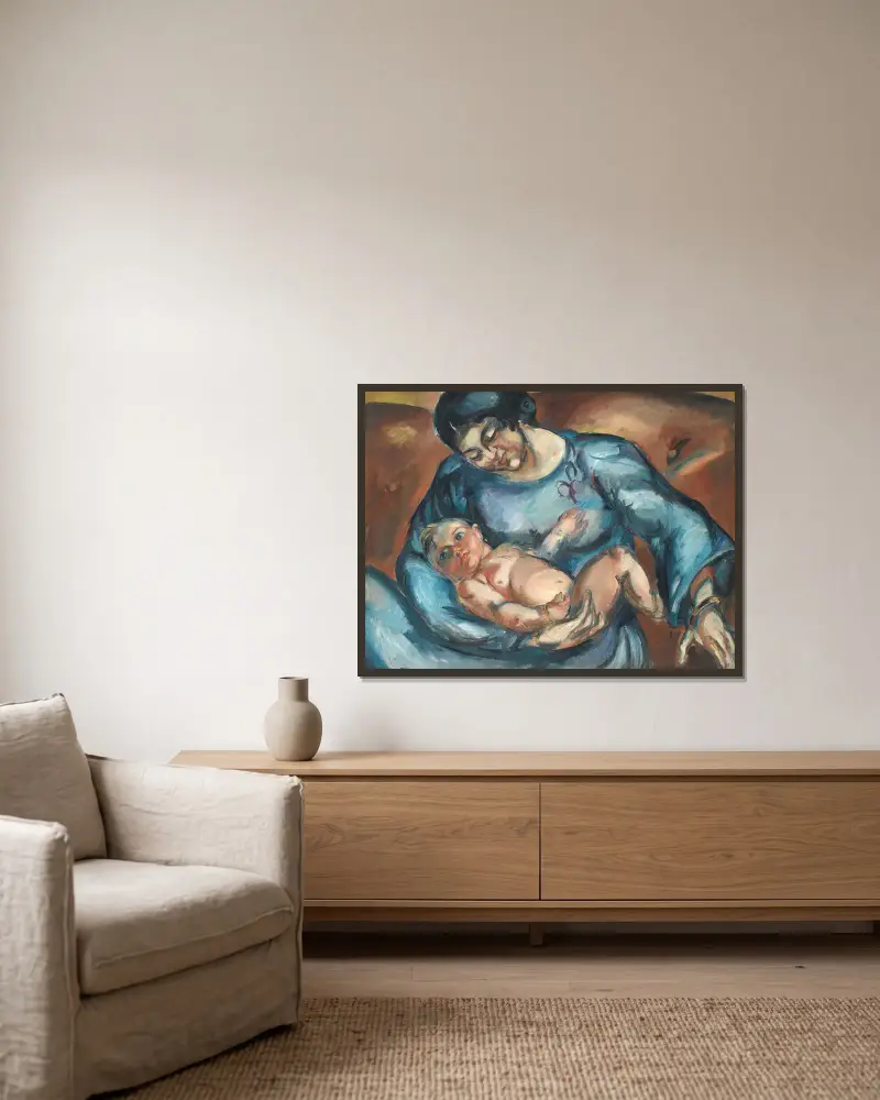 Mother’s Love av Emile Othon Friesz inramad på en vägg