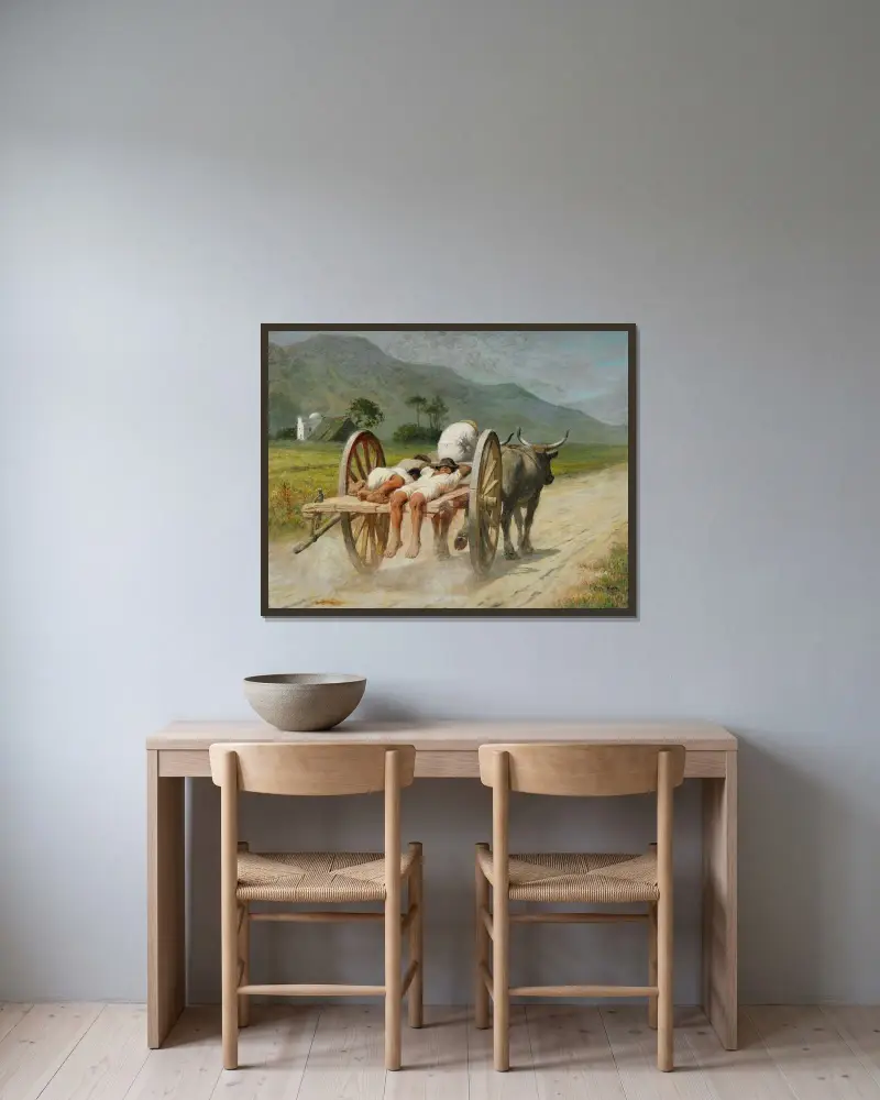 Scirococo av Otto Bache inramad på en vägg