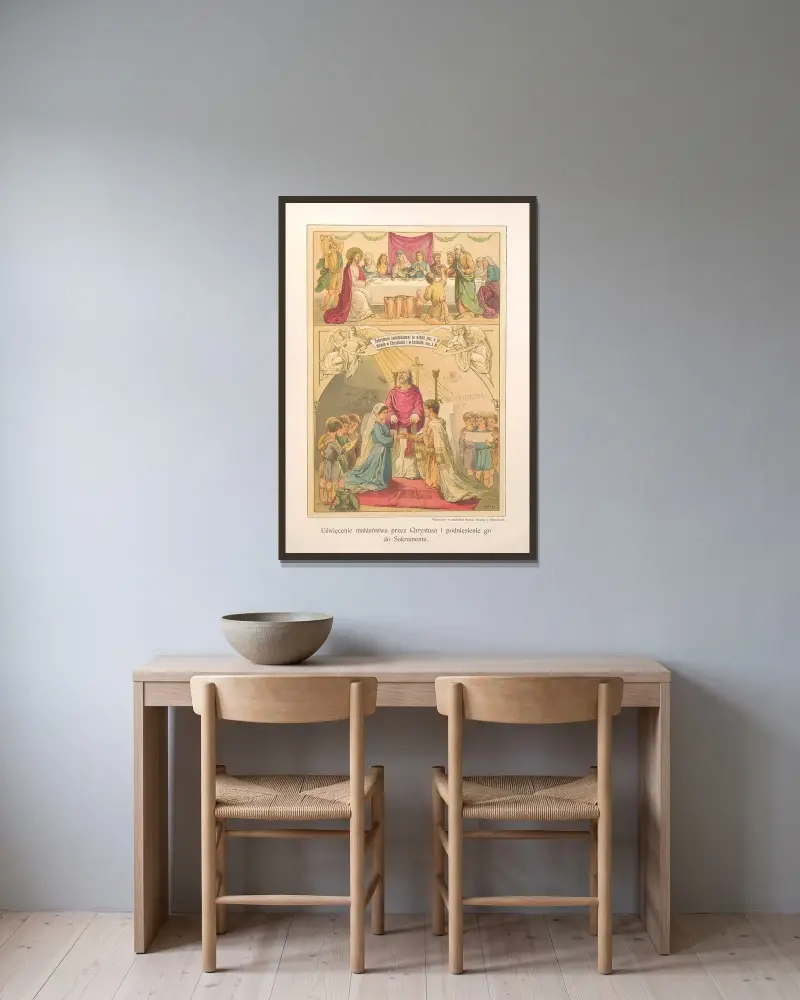 Der Stand der geistlichen und weltlichen Obrigkeit von Otto Bitschnau gerahmt an einer Wand