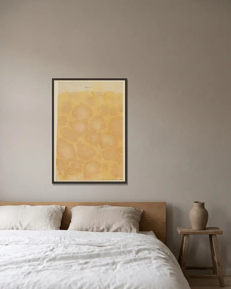 Marmorpapier, 1894 – Nr. 8 von Otto Eckmann gerahmt an einer Wand