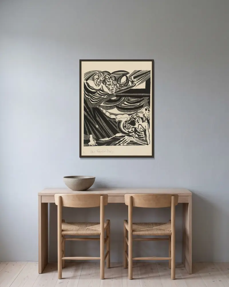 Znamení, 1919 – Nr. 4, Otto Freundlich v rámu na stěně