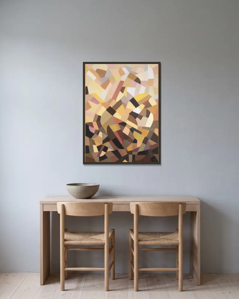 Komposition, 1939 – Nr. 1 von Otto Freundlich gerahmt an einer Wand